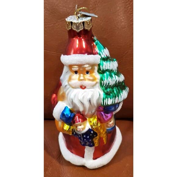 2003 Thomas Pacconi Classics Ornaments 5.5 Inch Sleigh Santa Snowman Wooden Box - Picture 6 of 16